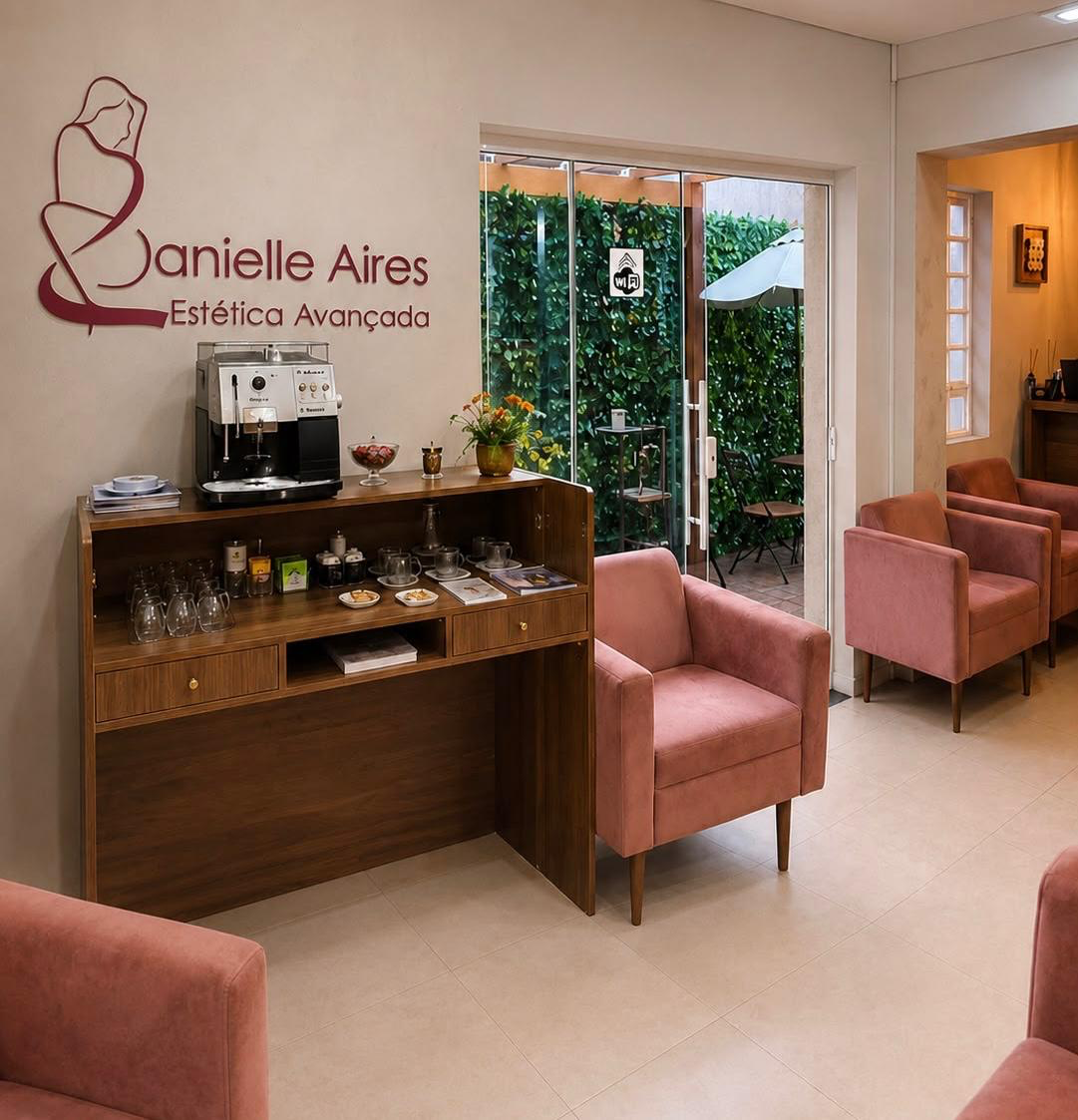 Recepção da clínica Danielle Aires Estética Avançada